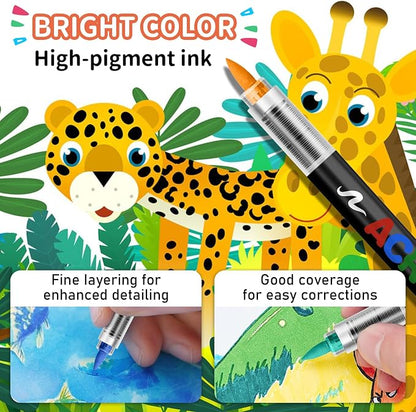 GOTIDEAL Acrylic Paint Markers, Brush Tip Waterproof Paint Pens acrylic markers - Image 6