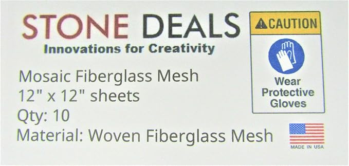 Mosaic Mesh for Back Mounted Tile 12" x 12", Non Sticky by Stone+Deals