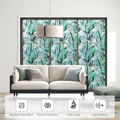 DKTIE Nature Pattern Rainbow Window Film Decorative Stained Glass Window Film - Image 2