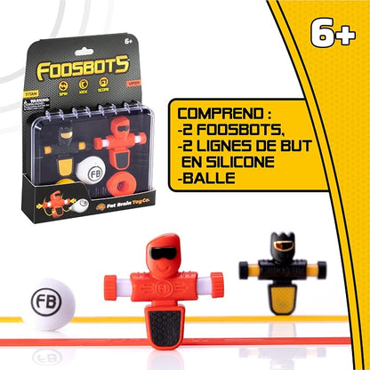 Fat Brain Toys Foosbots On The Go Tabletop Trickshot Game, 2 Player Soccer Toys - Image 6