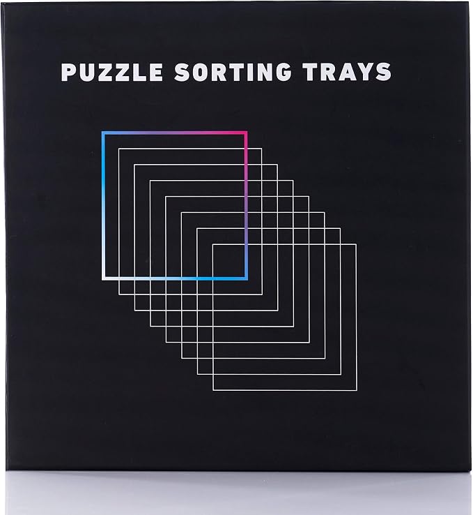 8 Black Puzzle Sorting Trays - Image 2