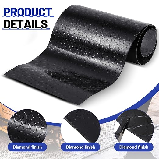 24"x 96" x 0.06" 1060 Black Aluminum Diamond Plate Metal Aluminum Cross Pattern - Image 3
