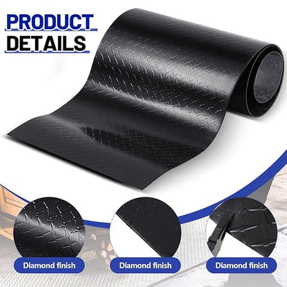 24"x 96" x 0.06" 1060 Black Aluminum Diamond Plate Metal Aluminum Cross Pattern - Image 3