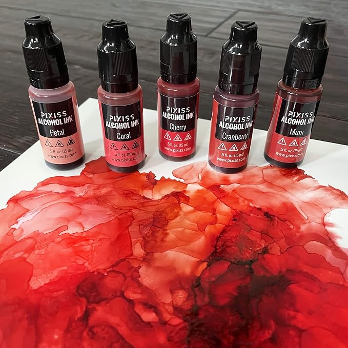 Pixiss Red Alcohol Ink Set - Image 3