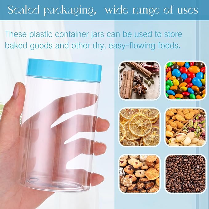 SATINIOR 12 Pack 12 oz Plastic Container Jars - Image 7