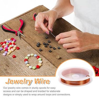 HARFINGTON 8ft Jewelry Wire, 20 Gauge Brass Craft Soft Metal Tarnish Resistant - Image 4