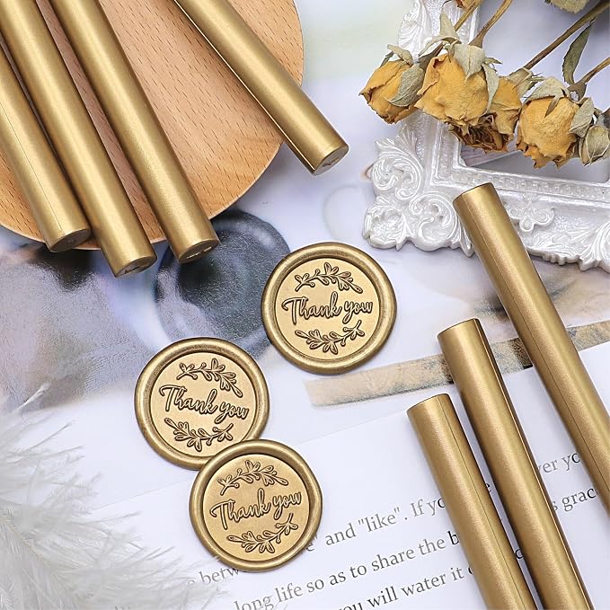 SWANGSA 20 Pieces Glue Gun Sealing Wax Sticks Antique Gold - Image 4