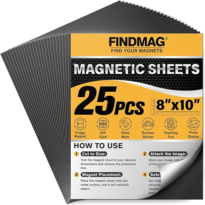 FINDMAG Magnetic Sheets, Flexible Magnet by FINDMAG