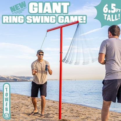 GoSports Tower 5 Giant Ring Swing Versus Game - Image 2