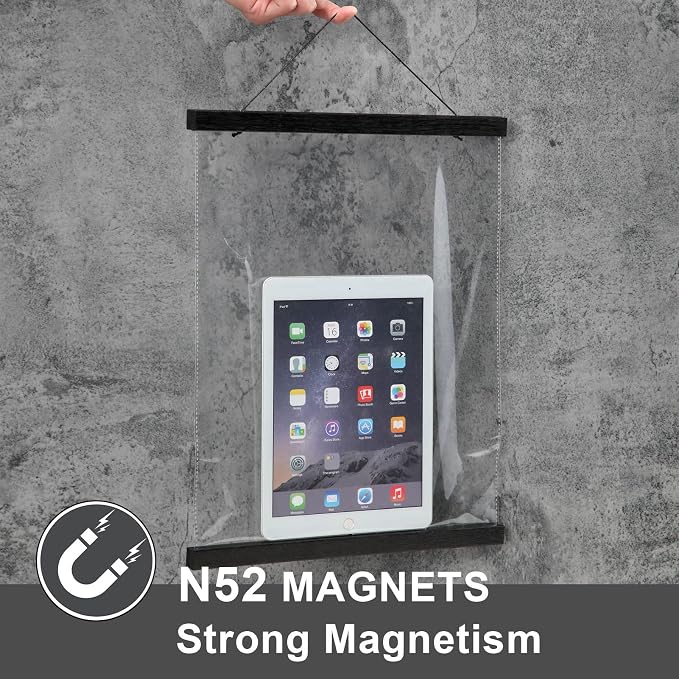 WITCOLOR 11x14 11x17 11x22 Poster Frames, Magnetic Black Wood Wooden Frame - Image 3