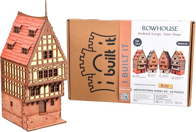 Brick Rowhouse DIY Wooden Building Kit - Image 4