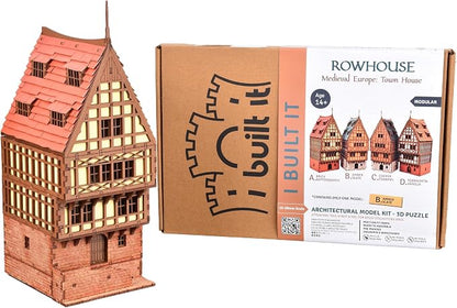 Brick Rowhouse DIY Wooden Building Kit - Image 4