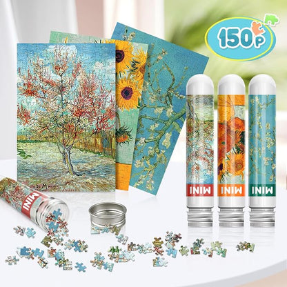 150 Pieces Mini Jigsaw Puzzles for Adults & Kids, Branches Of An Almond Tree In - Image 3