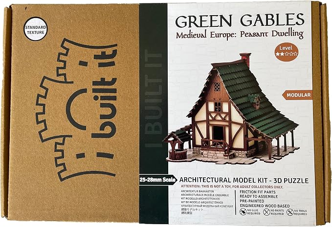 Green Gables P - 3D Wooden Puzzle - DIY 28mm Scale Model Building Kit - Image 8