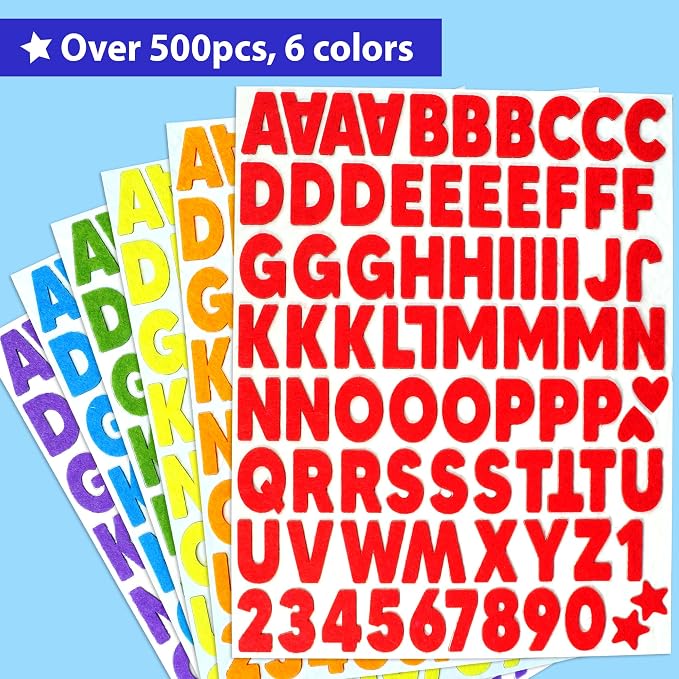 KRAFUN Felt Sticker Kit for Beginner Toddlers, Kids Arts & Crafts, Fun Shapes - Image 2
