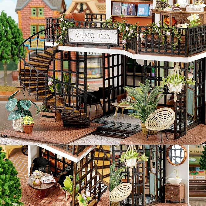 TuKIIE DIY Miniature Dollhouse Furniture Kit, 1:24 Scale Creative Room Wooden - Image 5