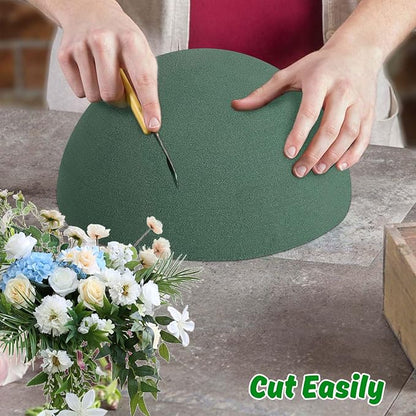 LOKIPA Floral Foam Round, 4 Pack Floral Dry Foam Half Ball Round Flower Foam - Image 3