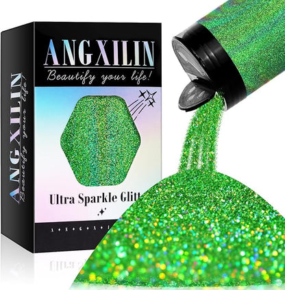 Holographic Fine Glitter for Epoxy Resin DIY Craft, ANGXILIN High Capacity 260g by ANGXILIN