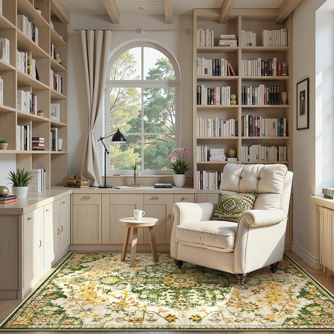 Lahome Bohemian Floral Medallion Area Rug - Image 8