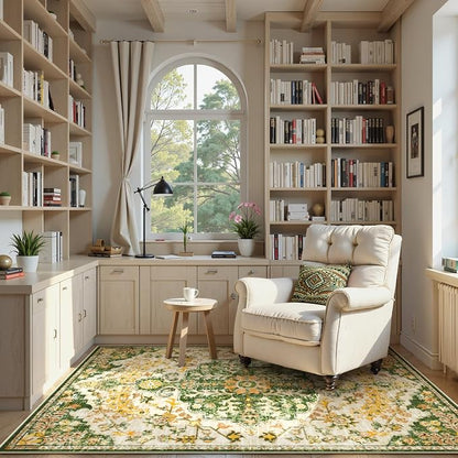Lahome Bohemian Floral Medallion Area Rug - Image 8