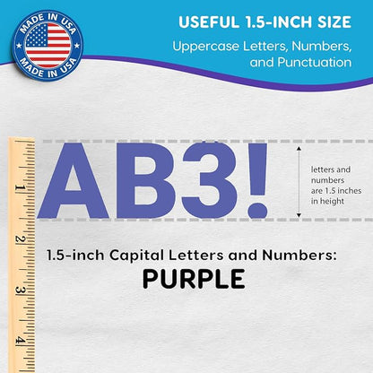 FreshCut Crafts 636 Pcs 1.5 in. Purple Bulletin Board Letters & Numbers - Image 3