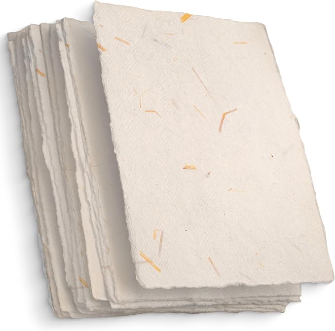 Wanderings Cream A5 Handmade Deckled Edge Cotton Paper - Image 2