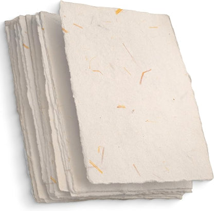 Wanderings Cream A5 Handmade Deckled Edge Cotton Paper - Image 2