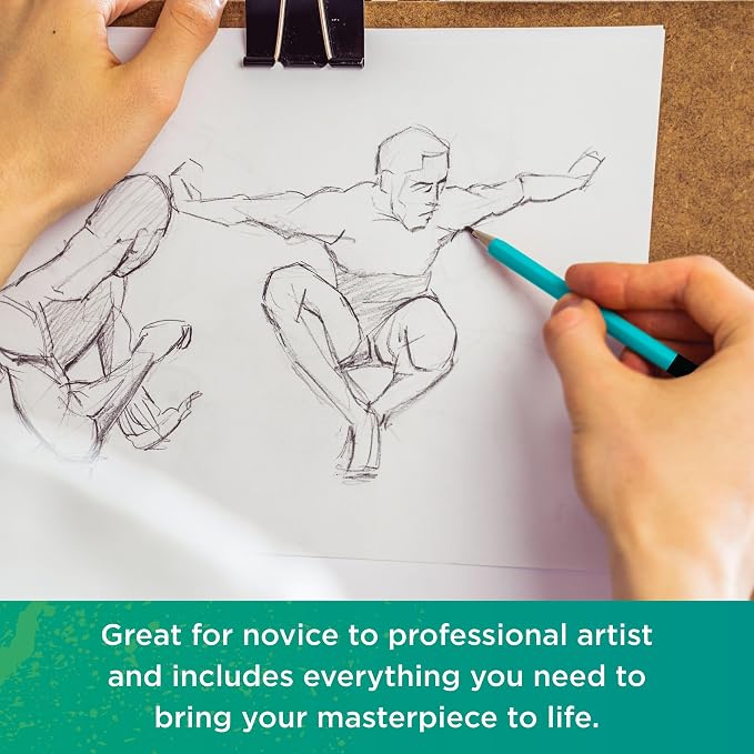 XL Drawing Set - Sketching, Graphite and Charcoal Pencils. Includes 100 Page - Image 4