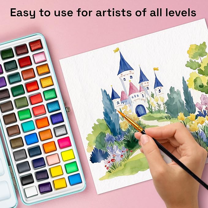 ARTISTRO Watercolor Paint Set Portable, Palette Set - Image 4