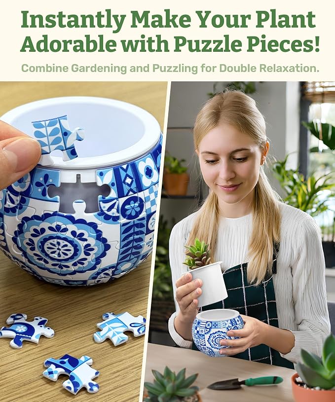 PieceRelax 3D Puzzle Planter 80 Pieces - Image 2
