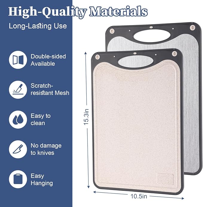 Titanium Cutting Boards For Kitchen, Double Sided Cutting Board, Food Grade - Image 4