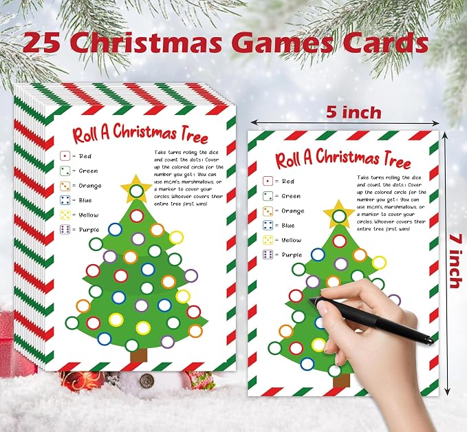Roll A Christmas Tree Dice Game, Christmas Games - Image 2