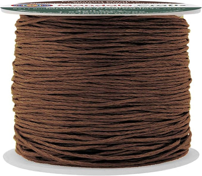 Mandala Crafts 0.5mm 109 Yards Dark Brown Cotton Waxed Cord by MandalaCrafts