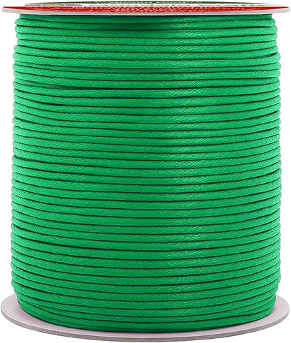 Mandala Crafts 2mm 109 Yards Kelly Green Cotton Waxed Cord by MandalaCrafts
