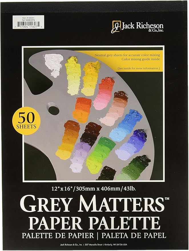 Jack Richeson Grey Matters Paper Palette, 12 by 16-Inch, 50 Sheets by JackRichesonCo