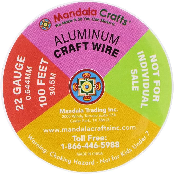 Mandala Crafts 22 Gauge Anodized Aluminum Craft Wire - Image 6