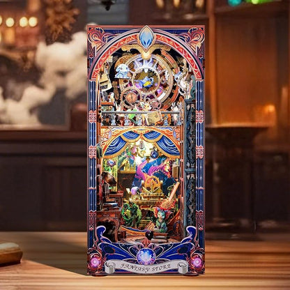 3D Wood Puzzle Book Nook Kit, Fantasy Store Bookshelf Insert by FUNPOLAHomeDecor3DPuzzles