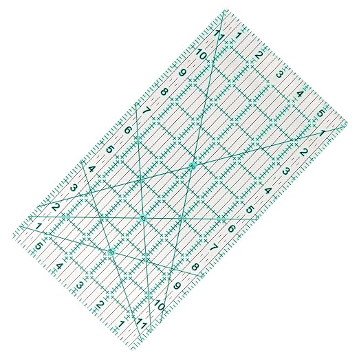 MANUFORE Quilting Ruler 6 * 12in Sewing Acrylic Anti-Slip Metric Ruler DIY by MANUFORE