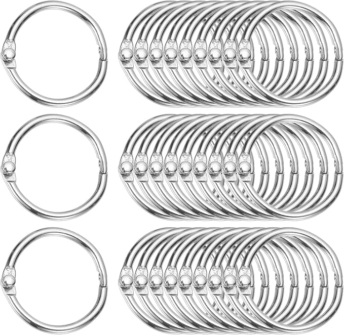 PATIKIL 1" x 1.22" Loose Leaf Binder Rings by PATIKIL
