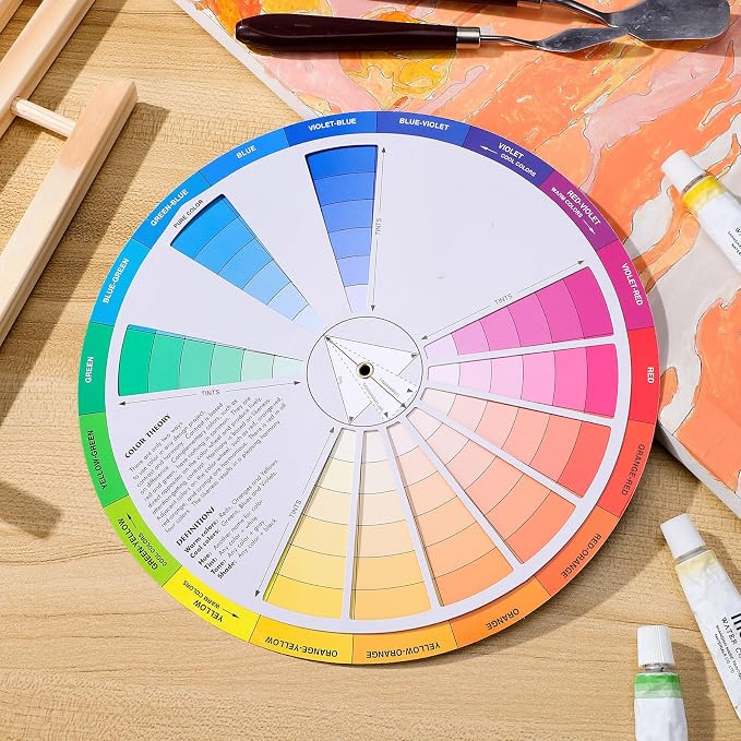 Garneck Creative Color Wheel Learning Chart Color Mixing Rotation Tool - Image 6