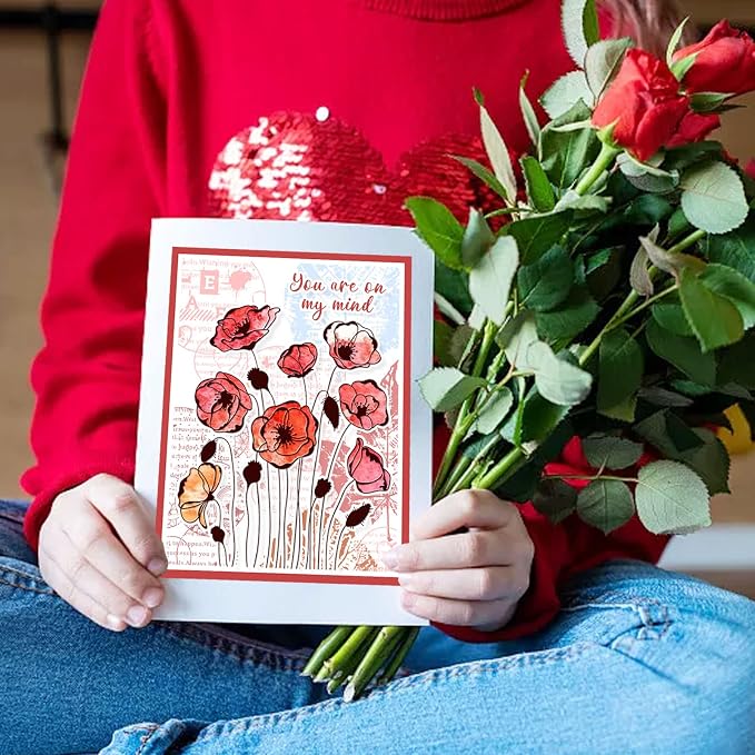 ORIGACH 9 Sheets Plants and Flowers Clear Stamps Silicone Transparent Stamps - Image 9