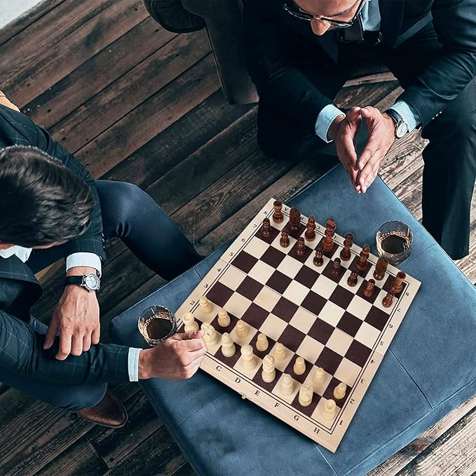 GOTHINK Wooden Chess, and Backgammon 3 in 1 Board Game Set, Classic Traditional - Image 5