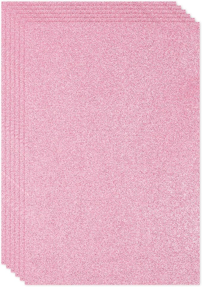 PATIKIL 2mm Thick Non Adhesive Glitter Foam Sheet 16x24inch Pink, EVA Shiny by PATIKIL