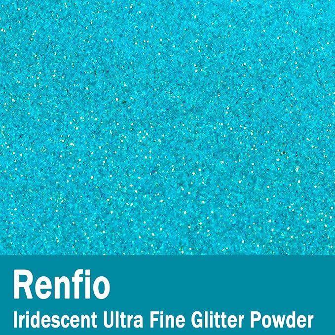 Renfio Iridescent Ultra Fine Glitter Powder Resin Supplies Glitters 1.94 Oz PET - Image 2