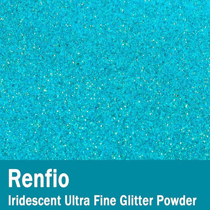 Renfio Iridescent Ultra Fine Glitter Powder Resin Supplies Glitters 1.94 Oz PET - Image 2