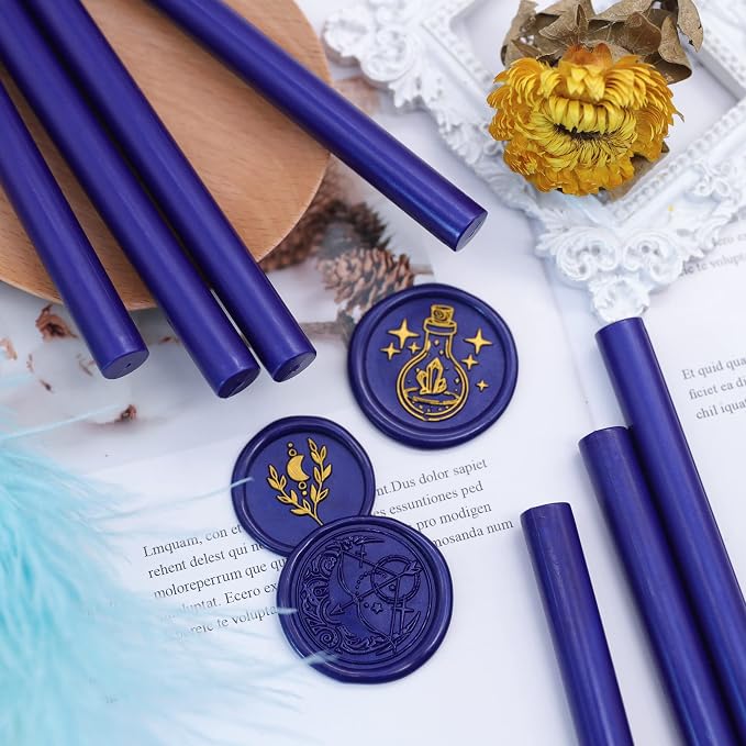 SWANGSA 20 Pieces Glue Gun Sealing Wax Sticks Starry Blue - Image 4