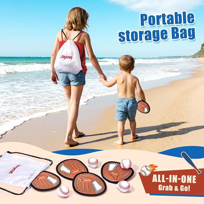 JoyCat Toss and Catch Ball Game Set, Toddler Baseball Glove, Beach Pool Yard - Image 8