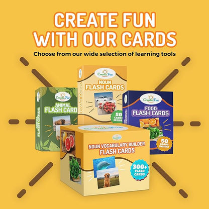 50 Noun Flash Cards, Fun Vocabulary Builder Educational Learning Photo Cards - Image 8
