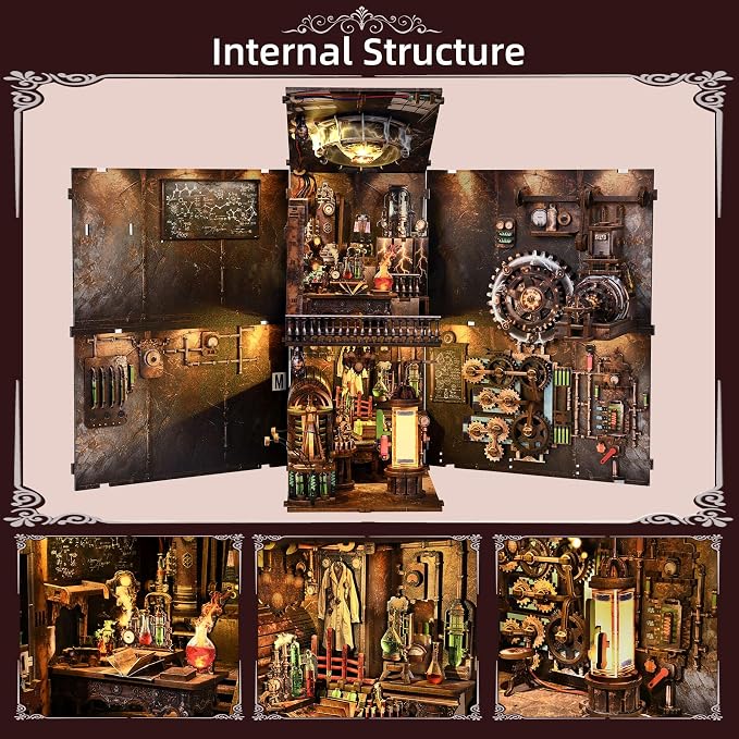Book Nook Kit, Steampunk DIY Booknook Kits - Image 3