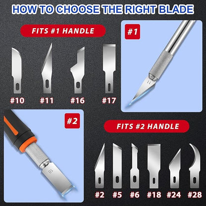 DIYSELF 150 PCS Hobby Knife Replacement Blades, #24 Sharp Exacto Knife Blades - Image 5